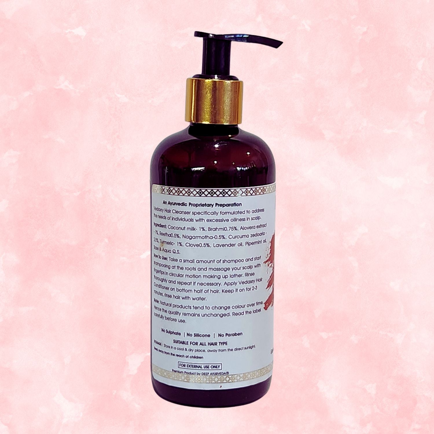 vedaxry hair cleanser for normal hair side
