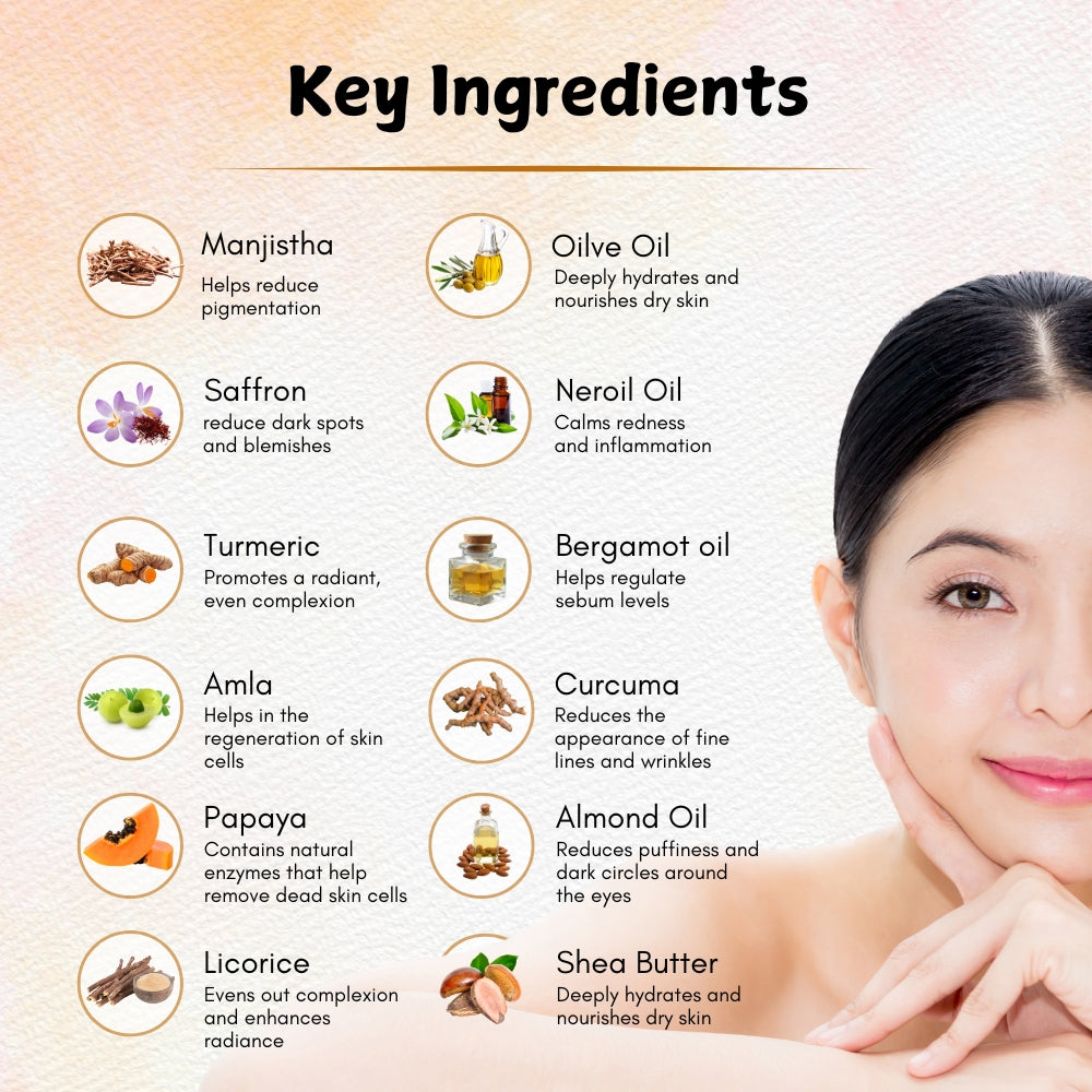 Kumkumadi Face Cream – Ayurvedic Saffron Glow Moisturizer