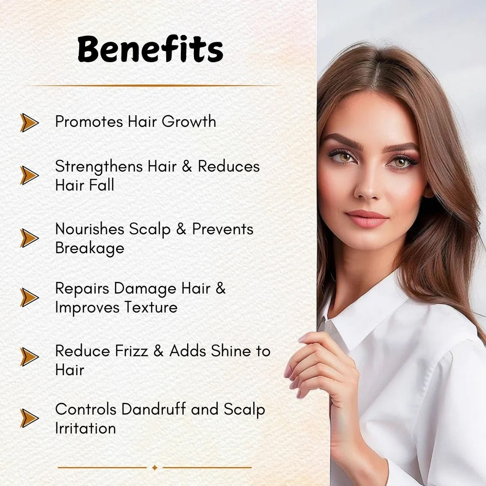 Ayurvedic 3-in-1 Hair Serum for Frizzy Hair Enriched with Silver Water
