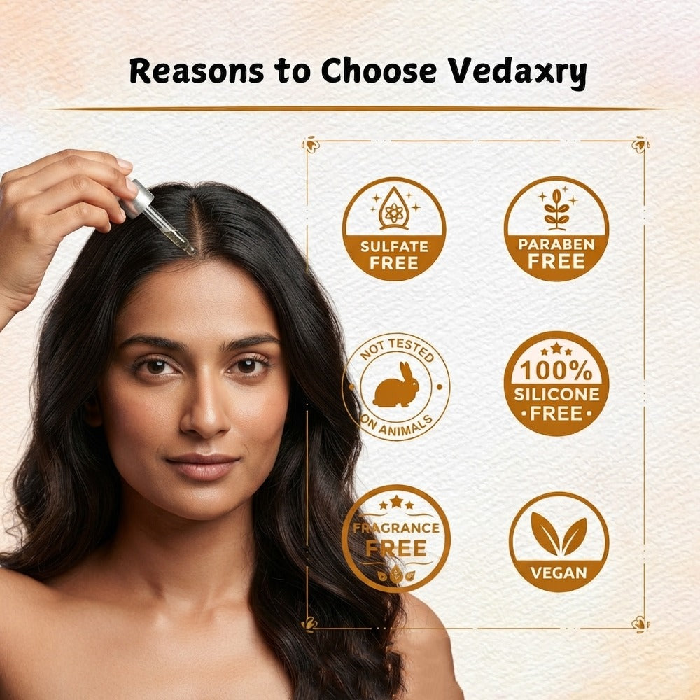 Ayurvedic 3-in-1 Hair Serum for Frizzy Hair Enriched with Silver Water