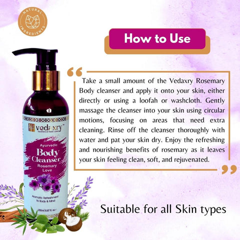 Vedaxry Body Cleanser use