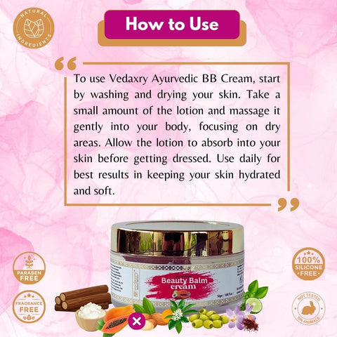 Vedaxry Ayurvedic BB Cream Use