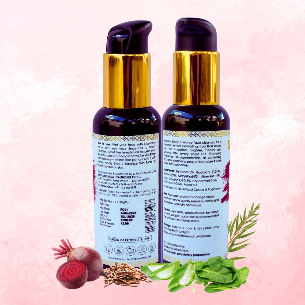 Vedaxry Ayurvedic Face Cleanser sides