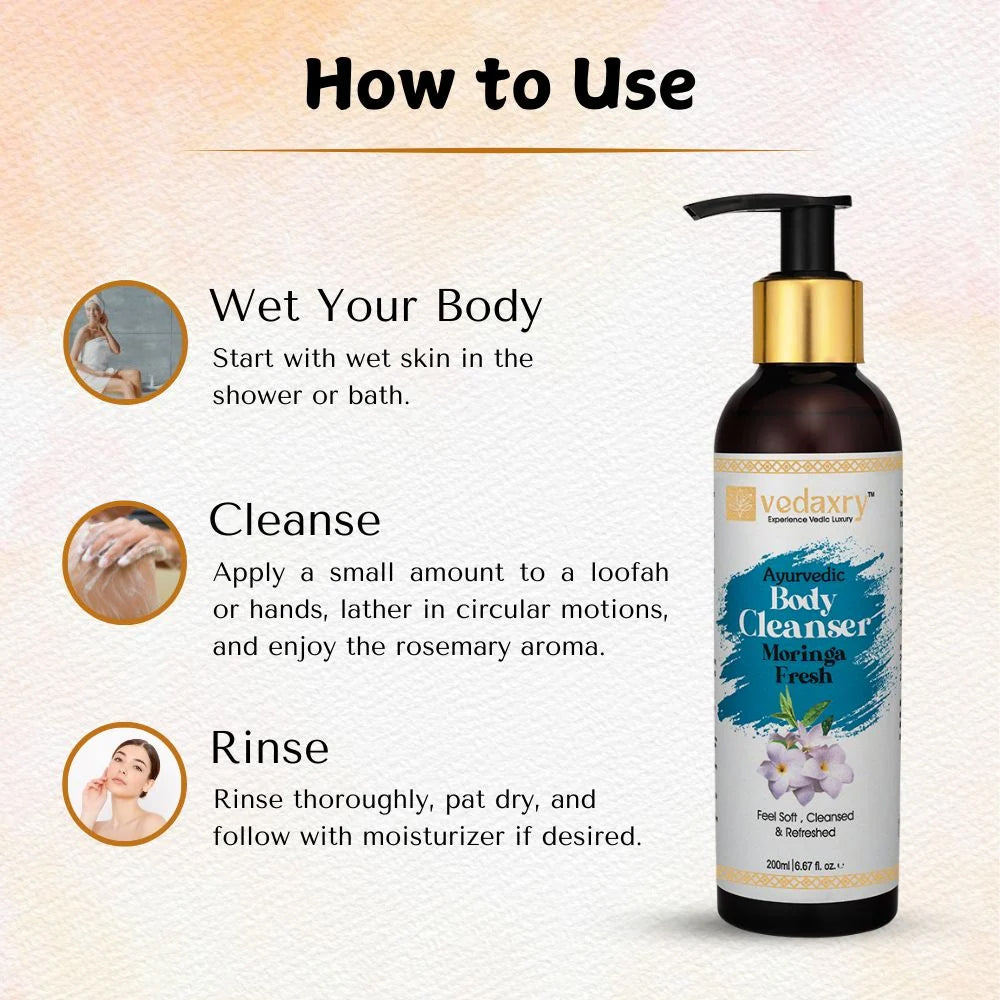 Body Cleanser - Moringa Fresh + Moisturizing Body Lotion